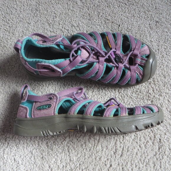 Keen Whisper Little Girls Waterproof Hiking Sandals Size 2 Purple/Peacock Green - Picture 1 of 10